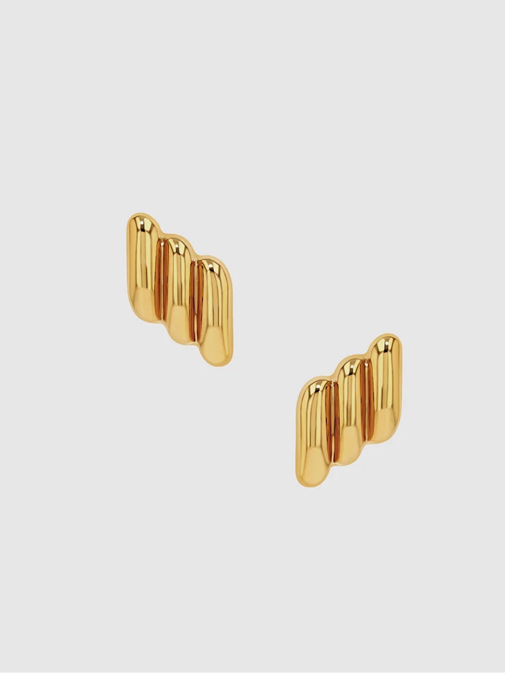 Gold Clip-Back Curved Earrings - Women